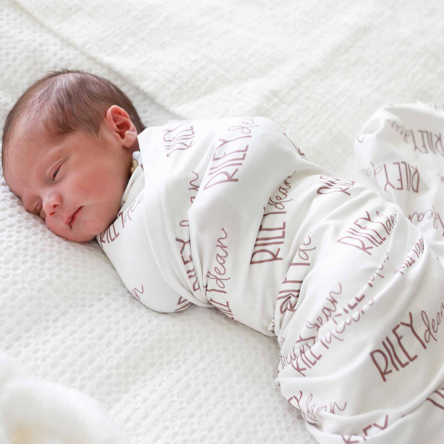 Personalized Baby Name Swaddle Blanket Font Duo | Pastel Cutie - Image 14