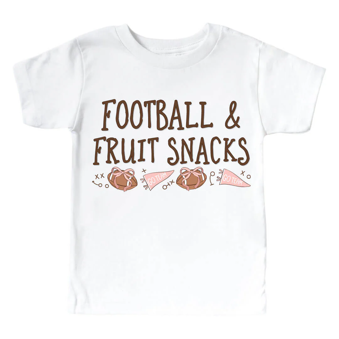 Football & Fruit Snacks Kids Graphic Tee | White - Image 2