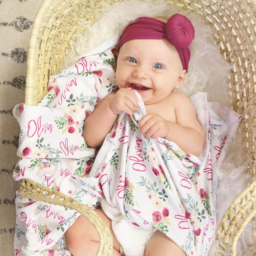 Franny's Farmhouse Personalized Baby Name Swaddle Blanket - Image 5