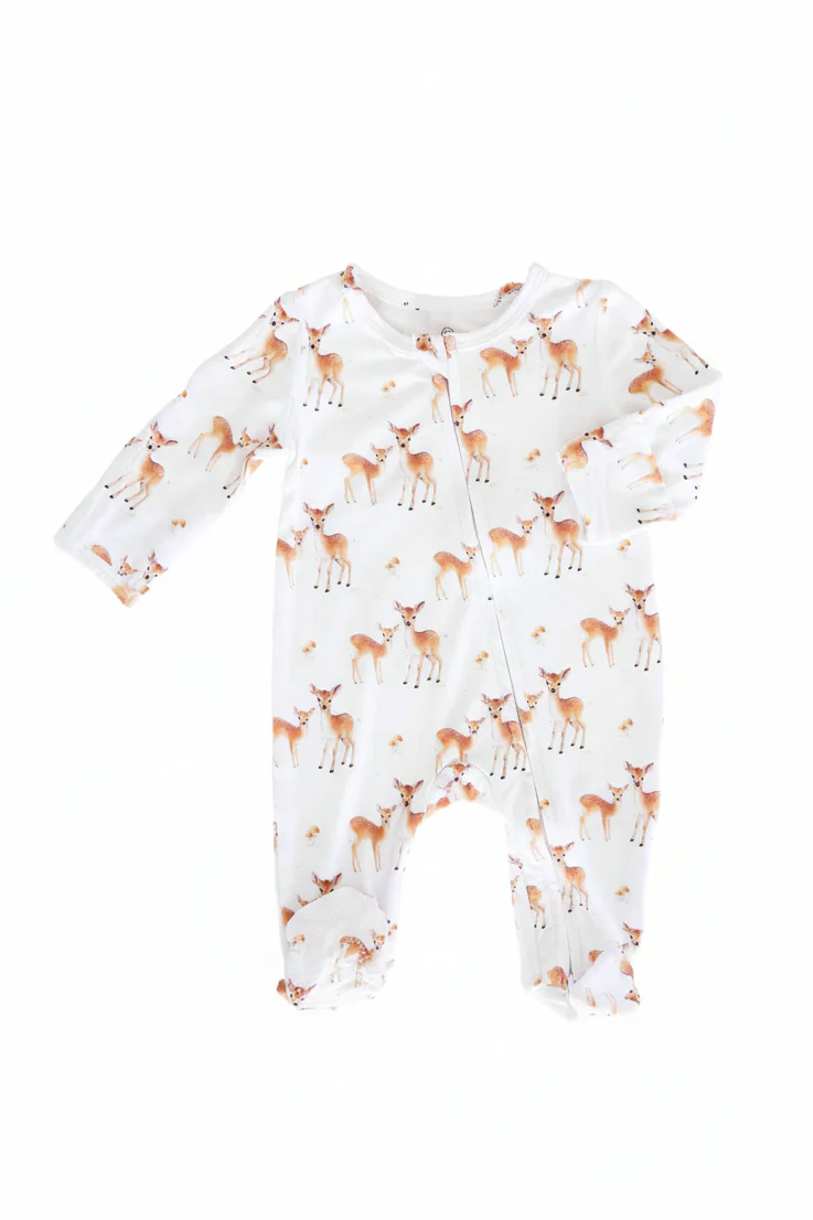 Friendly Fawns Zipper Footie - Image 2