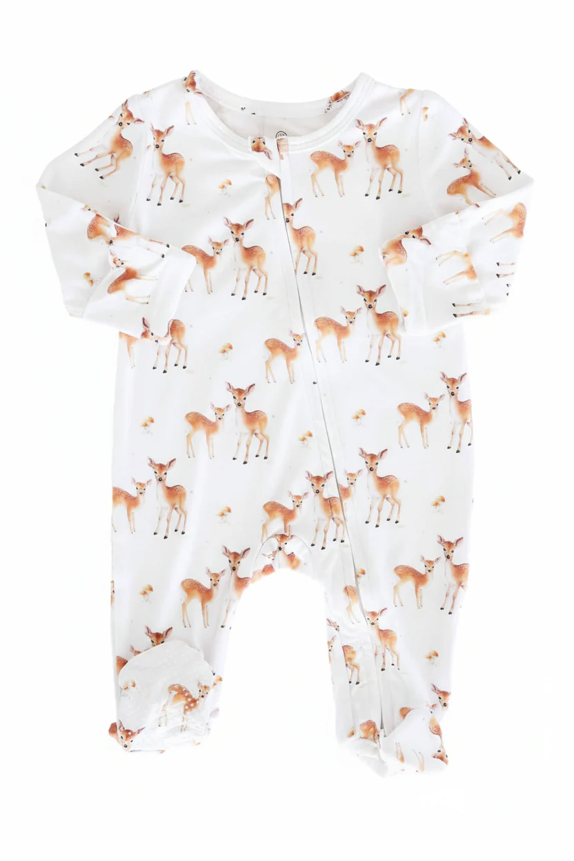 Friendly Fawns Zipper Footie - Image 6