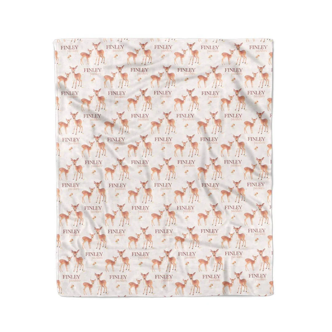 Friendly Fawns Personalized Kids Blanket - Image 7