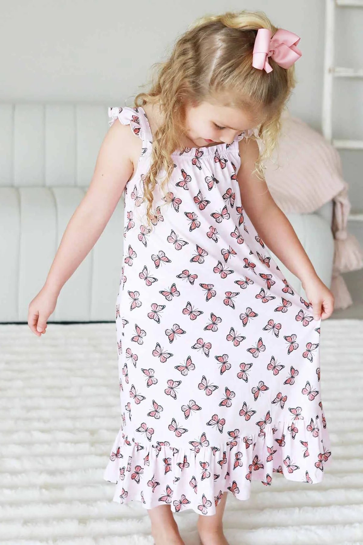 Full Length Ruffle Nightgown | Butterfly Dreams - Image 4