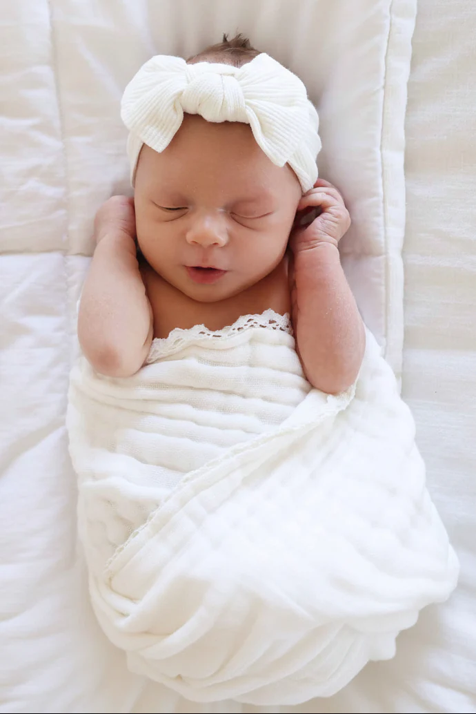 Bamboo Waffle Knit Large Bow Headwraps - Image 30
