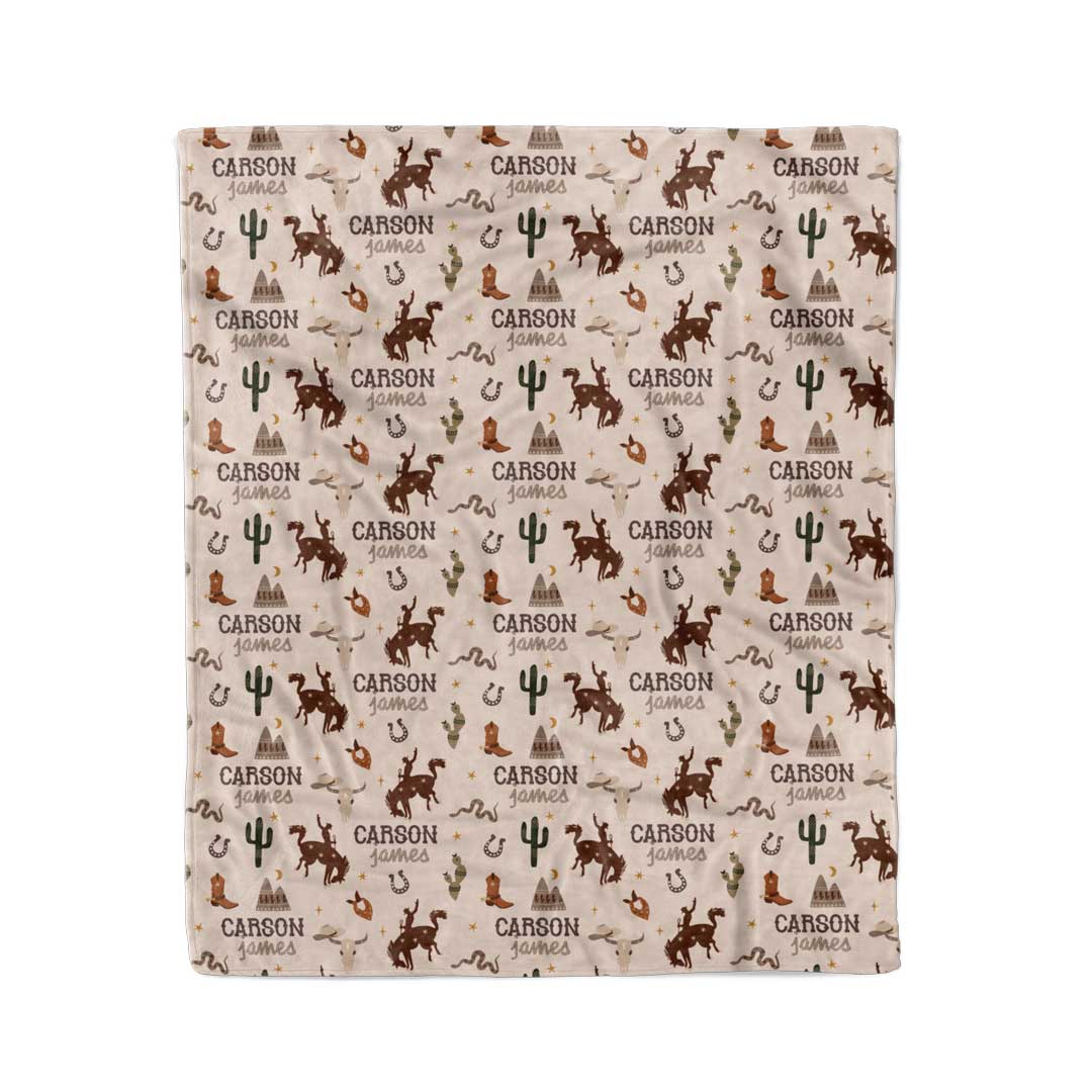 Giddy Up Personalized Kids Blanket - Image 2
