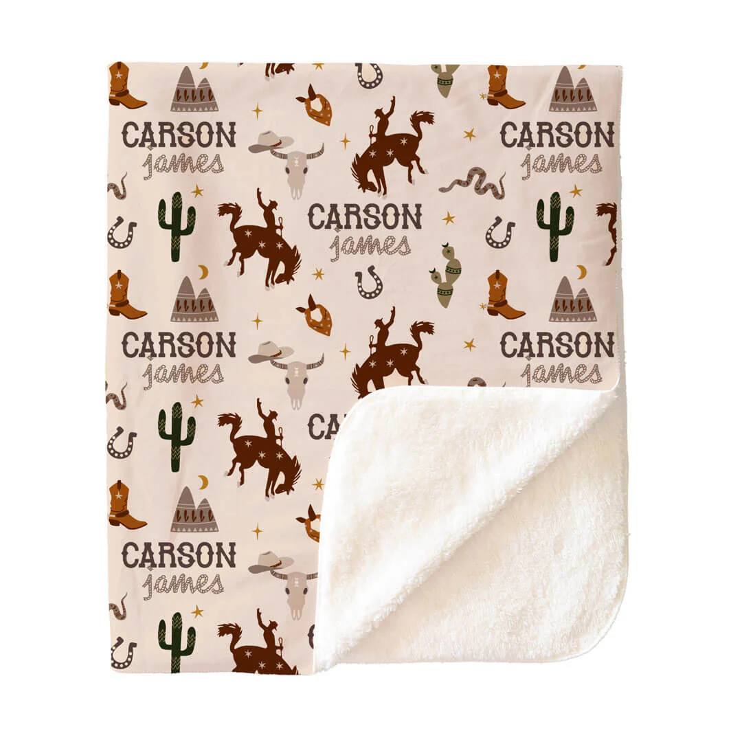 Giddy Up Personalized Kids Blanket - Image 3