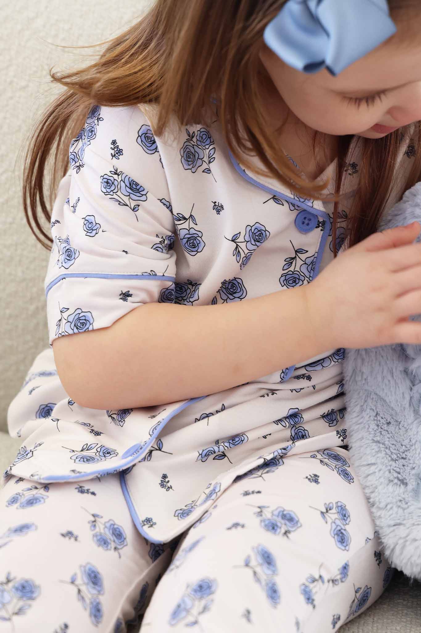 Girl's Two Piece Flare Lounge Set | Sapphire Garden - Image 3