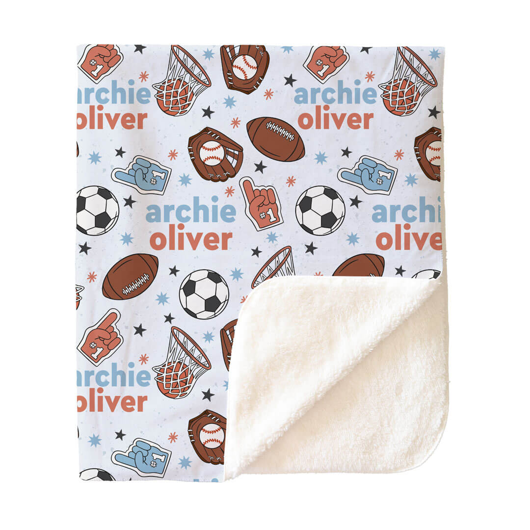 Half Time Personalized Kids Blanket - Image 3