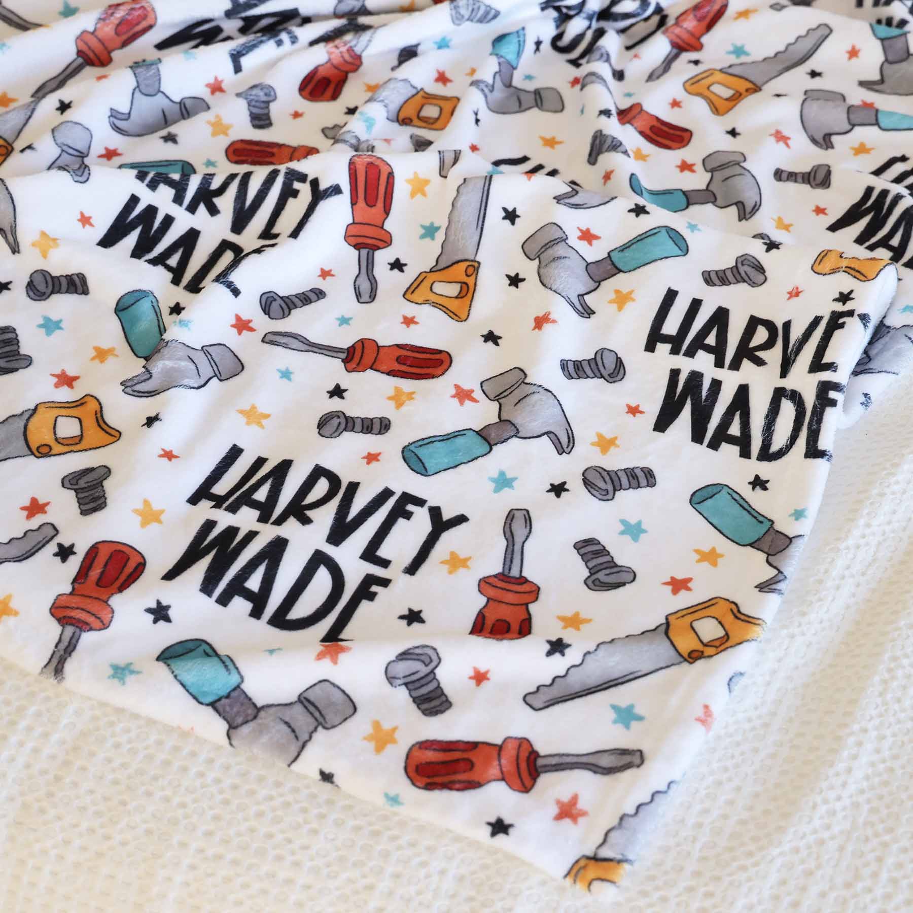 Hammer Time Personalized Kids Blanket - Image 4