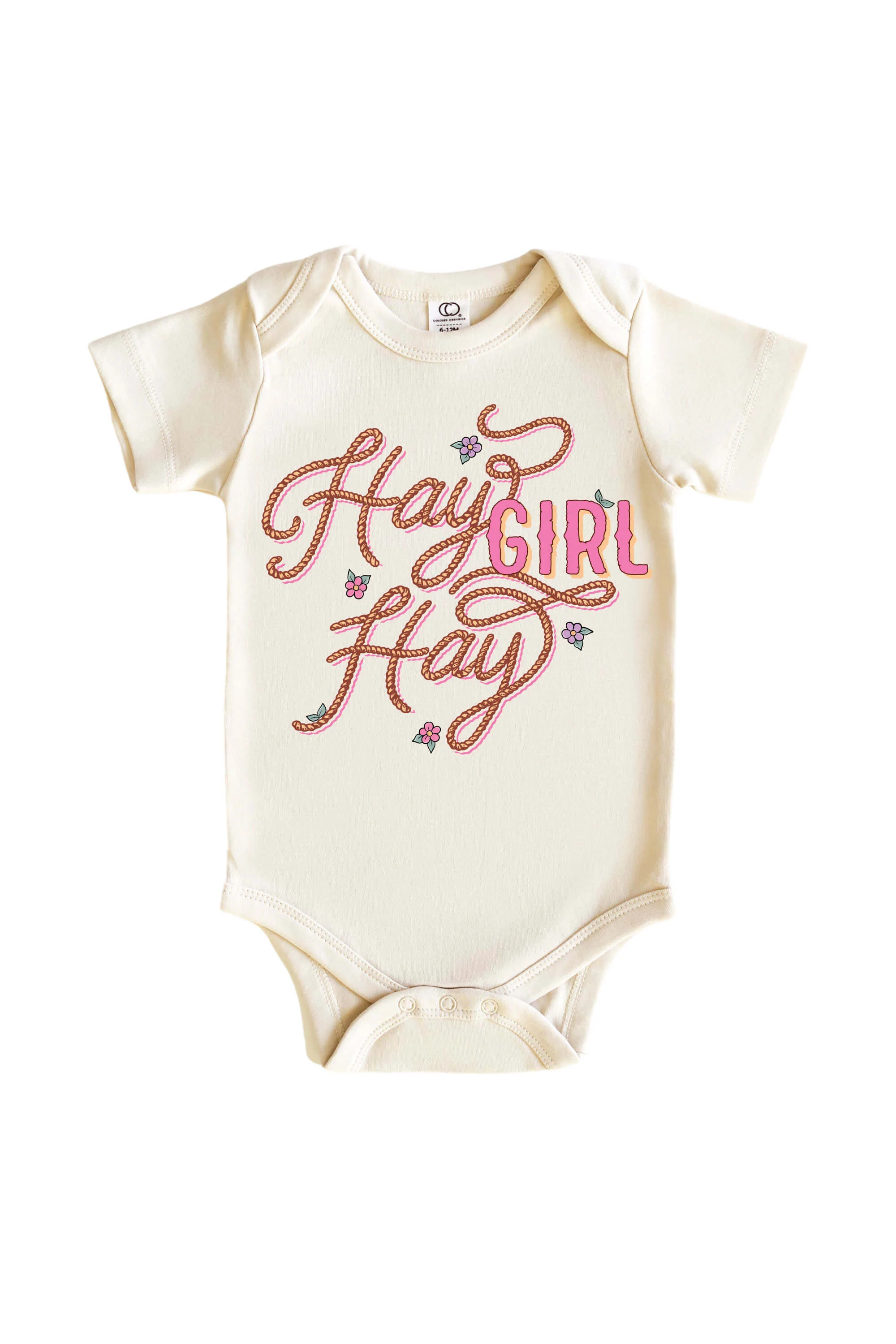 Hay Girl Hay Graphic Bodysuit & Kids Tee | Natural - Image 2