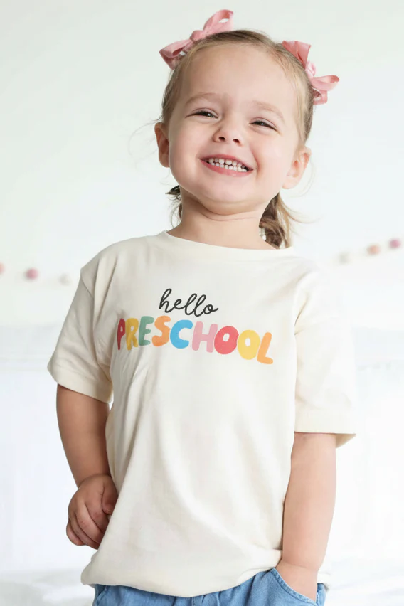 Hello New Grade Kids Graphic Tee | Natural - Image 11