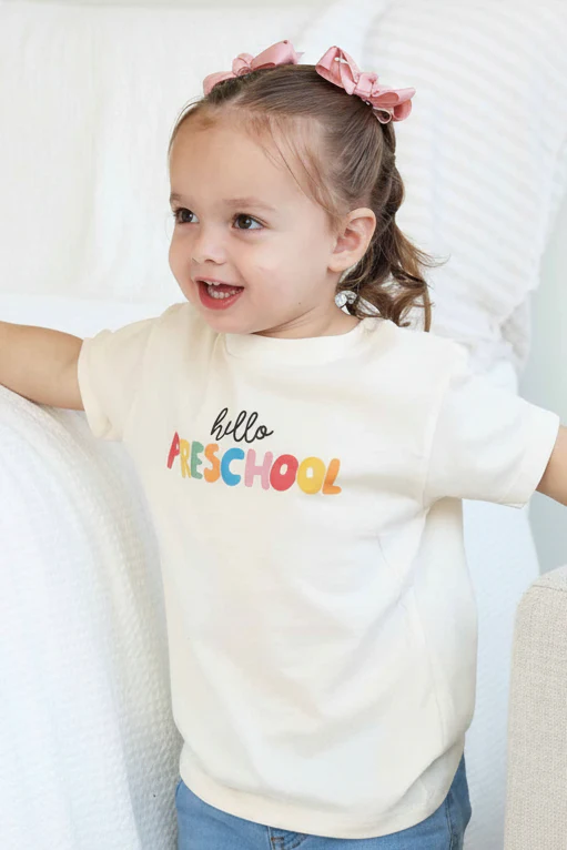 Hello New Grade Kids Graphic Tee | Natural - Image 12