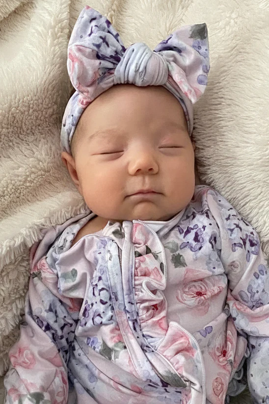 Henlee's Hydrangea Large Bow Headwrap - Image 2