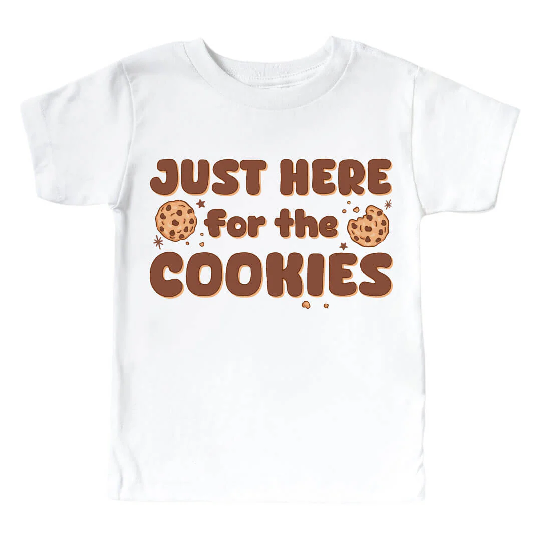 Here For The Cookies Graphic Bodysuit & Kids Tee | White - Image 3