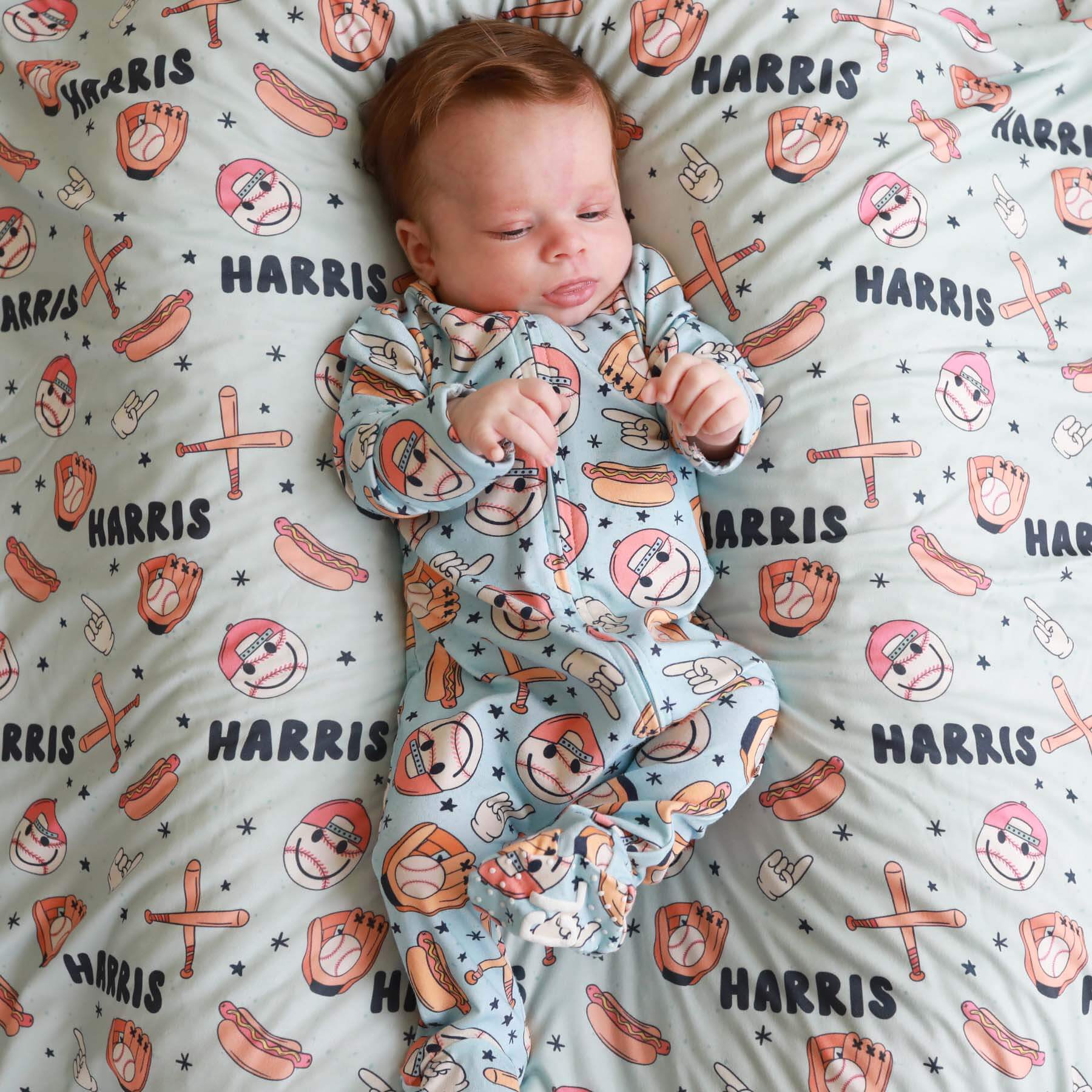 Home Run Personalized Swaddle Blanket - Image 2