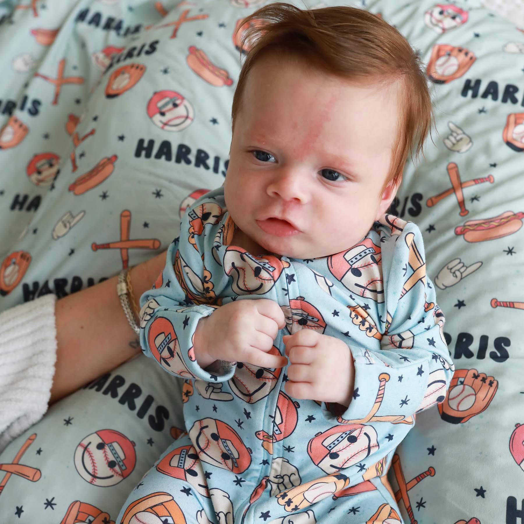 Home Run Personalized Swaddle Blanket - Image 3