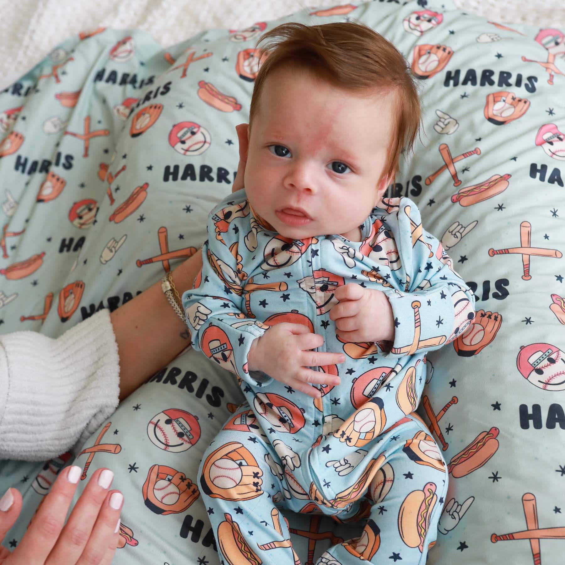 Home Run Personalized Swaddle Blanket - Image 4