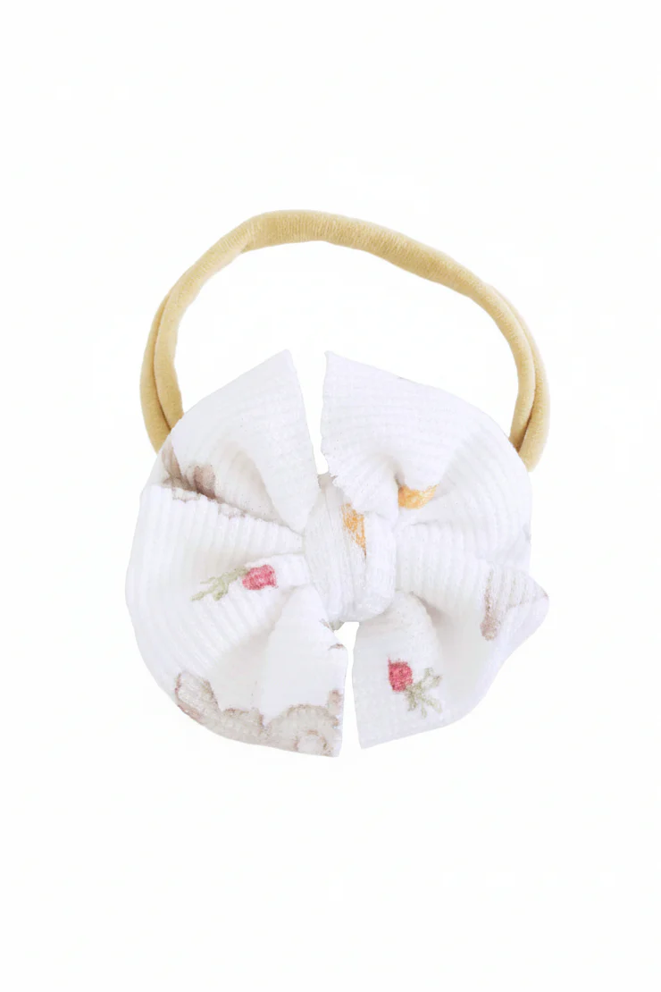 Hop Little Bunnies Waffle Bow Headband