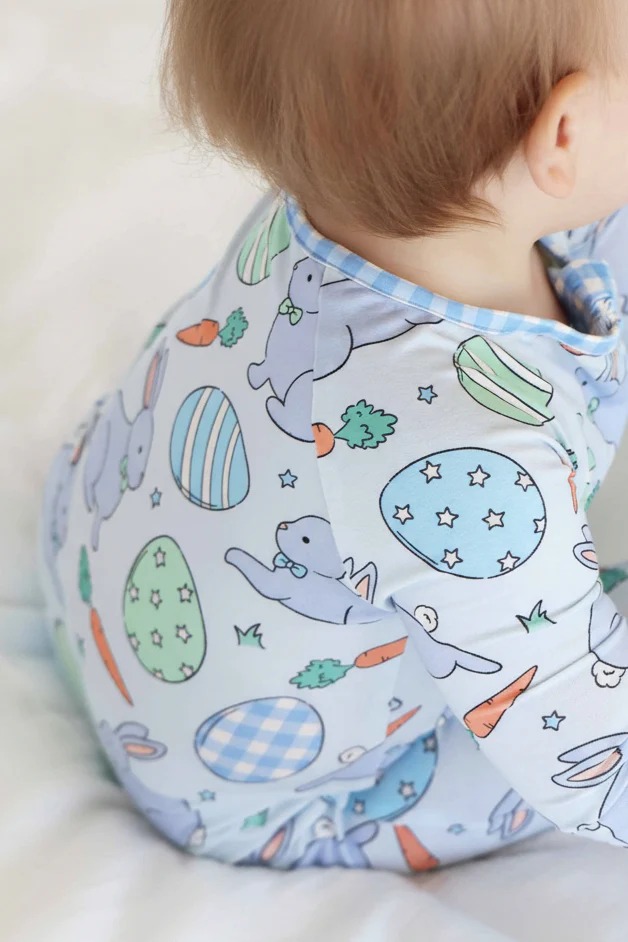 Hoppy Spring Convertible Zip Romper | Blue - Image 3
