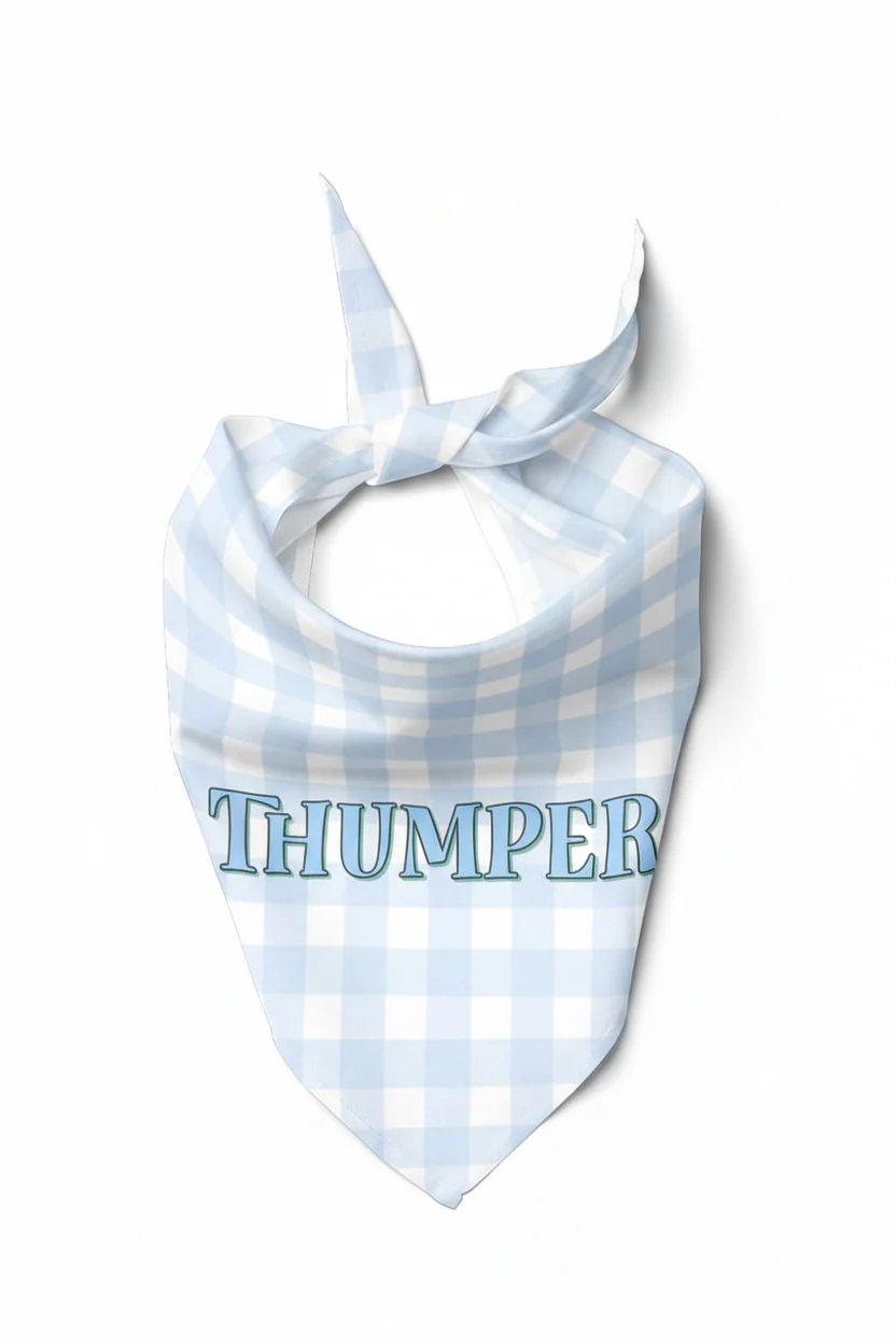 Hoppy Spring Personalized Pet Bandana | Blue - Image 5