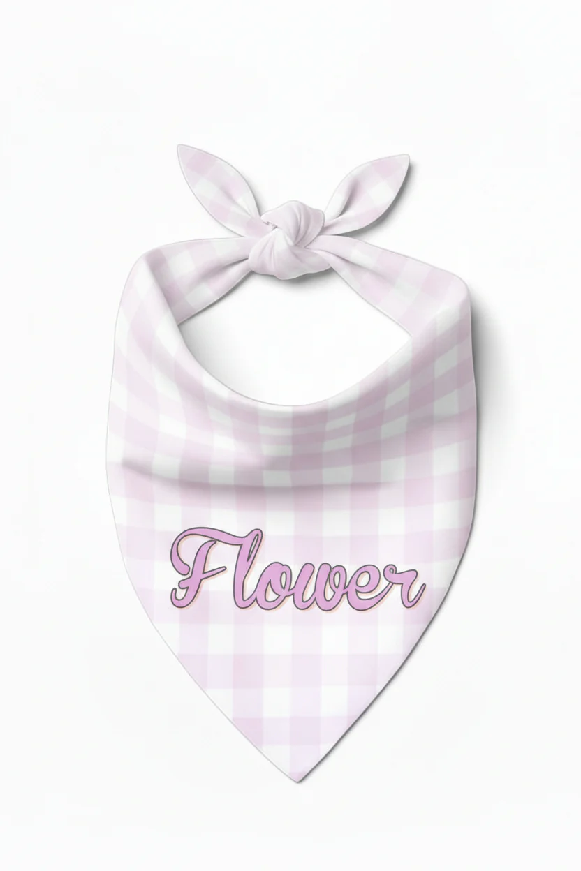 Hoppy Spring Personalized Pet Bandana | Pink - Image 5