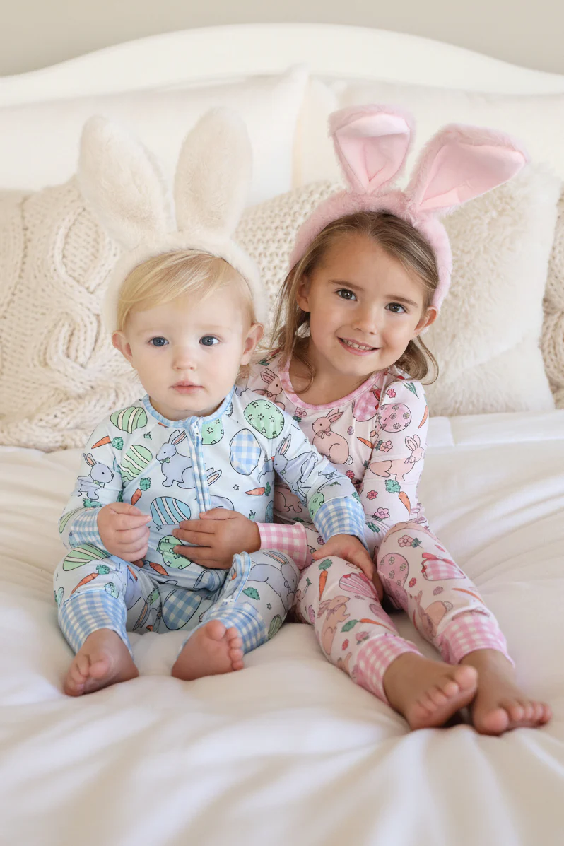 Hoppy Spring Two Piece Pajama Set | Pink - Image 3