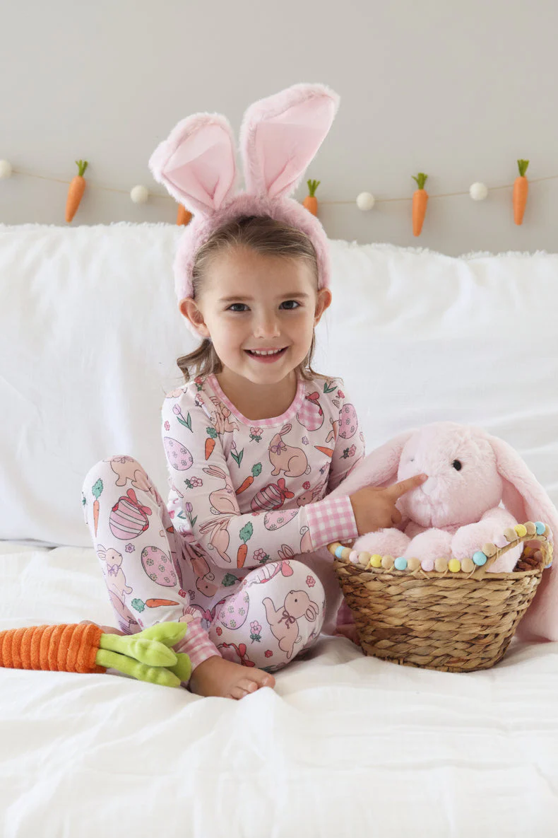 Hoppy Spring Two Piece Pajama Set | Pink - Image 5