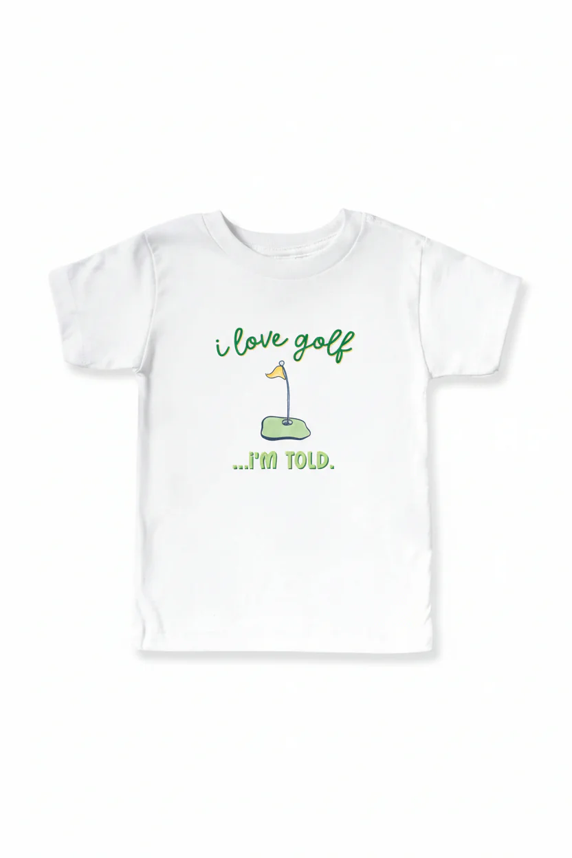 I Love Golf Kids Graphic Tee | White