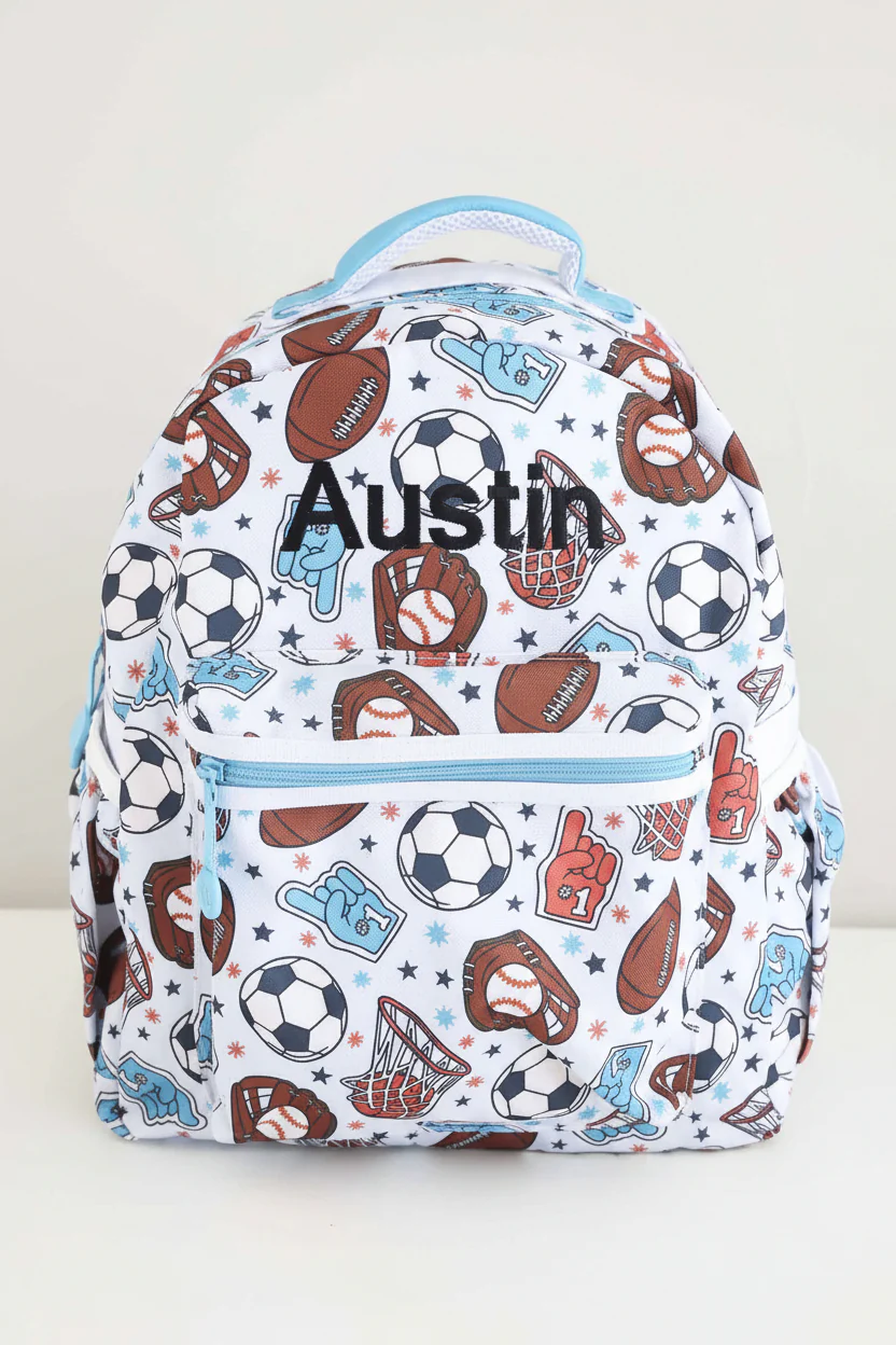 Kids Embroidered Backpack | Half Time - Image 2