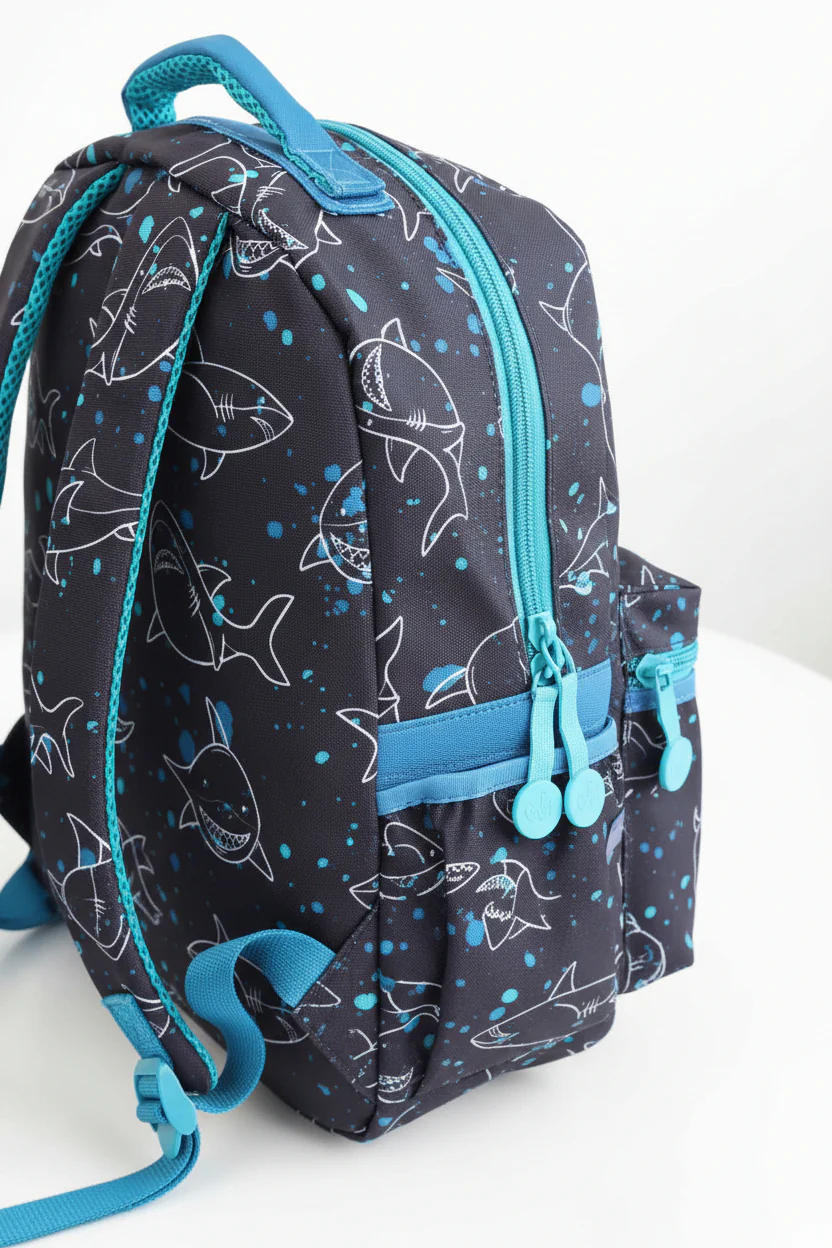 Kids Embroidered Backpack | Shark Attack - Image 11