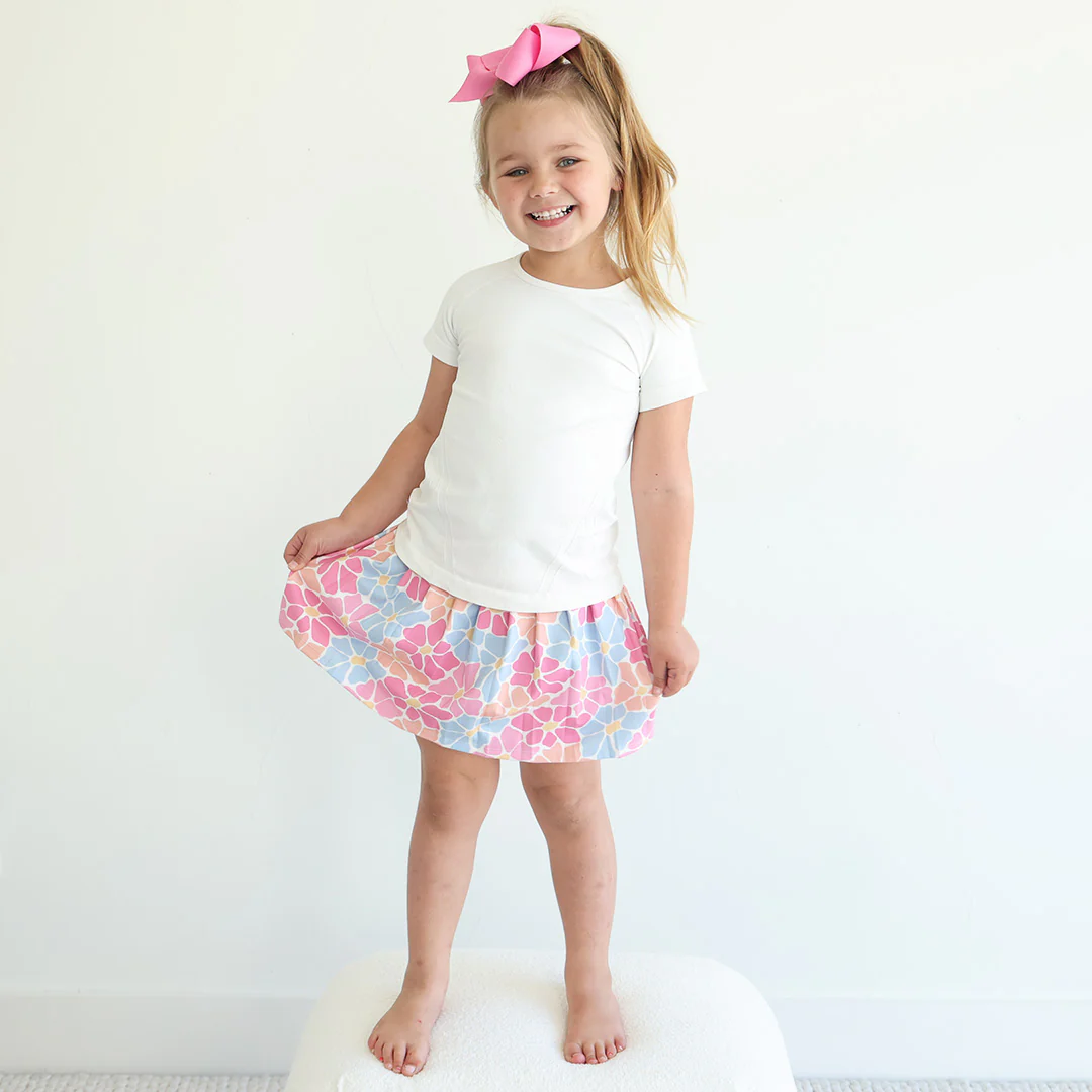 Kids CloudActive™ Athletic Pleated Skirt | Power Flowers - Image 10