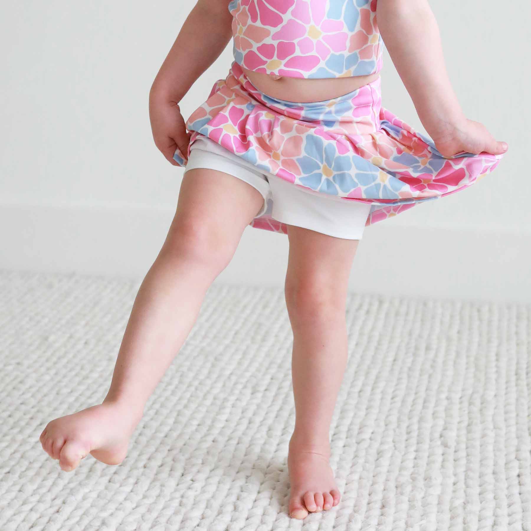 Kids CloudActive™ Athletic Pleated Skirt | Power Flowers - Image 11