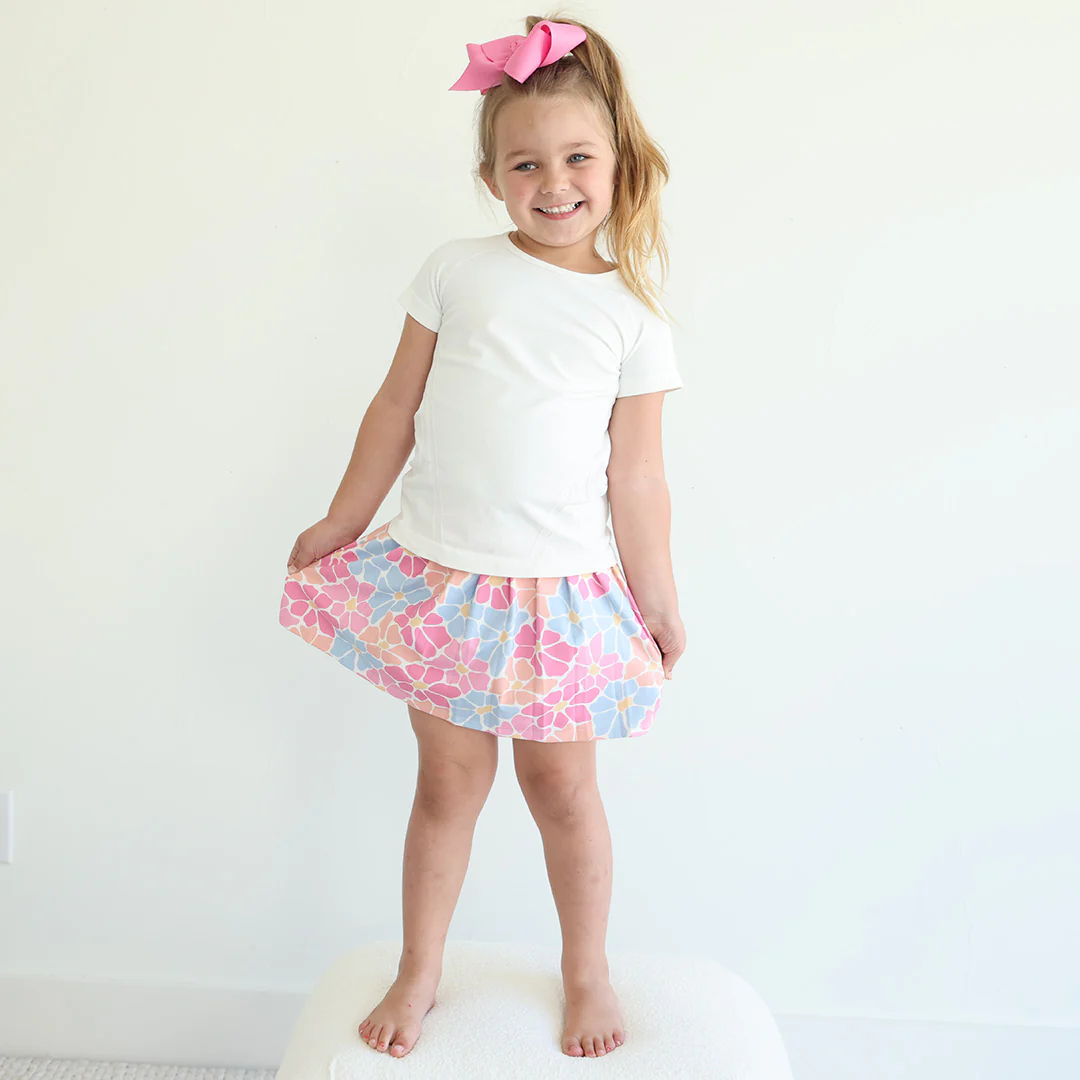 Kids CloudActive™ Athletic Pleated Skirt | Power Flowers - Image 17