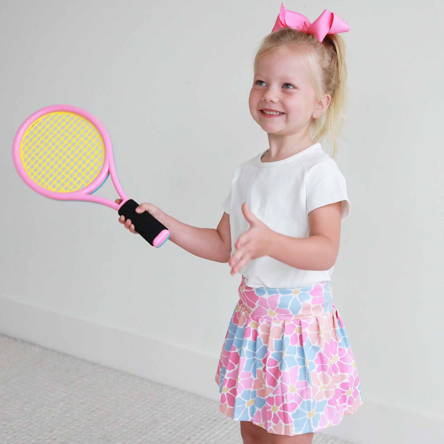 Kids CloudActive™ Athletic Pleated Skirt | Power Flowers - Image 18