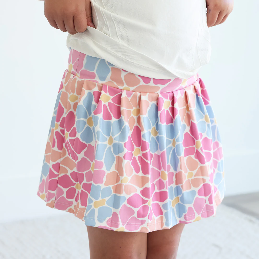 Kids CloudActive™ Athletic Pleated Skirt | Power Flowers - Image 2