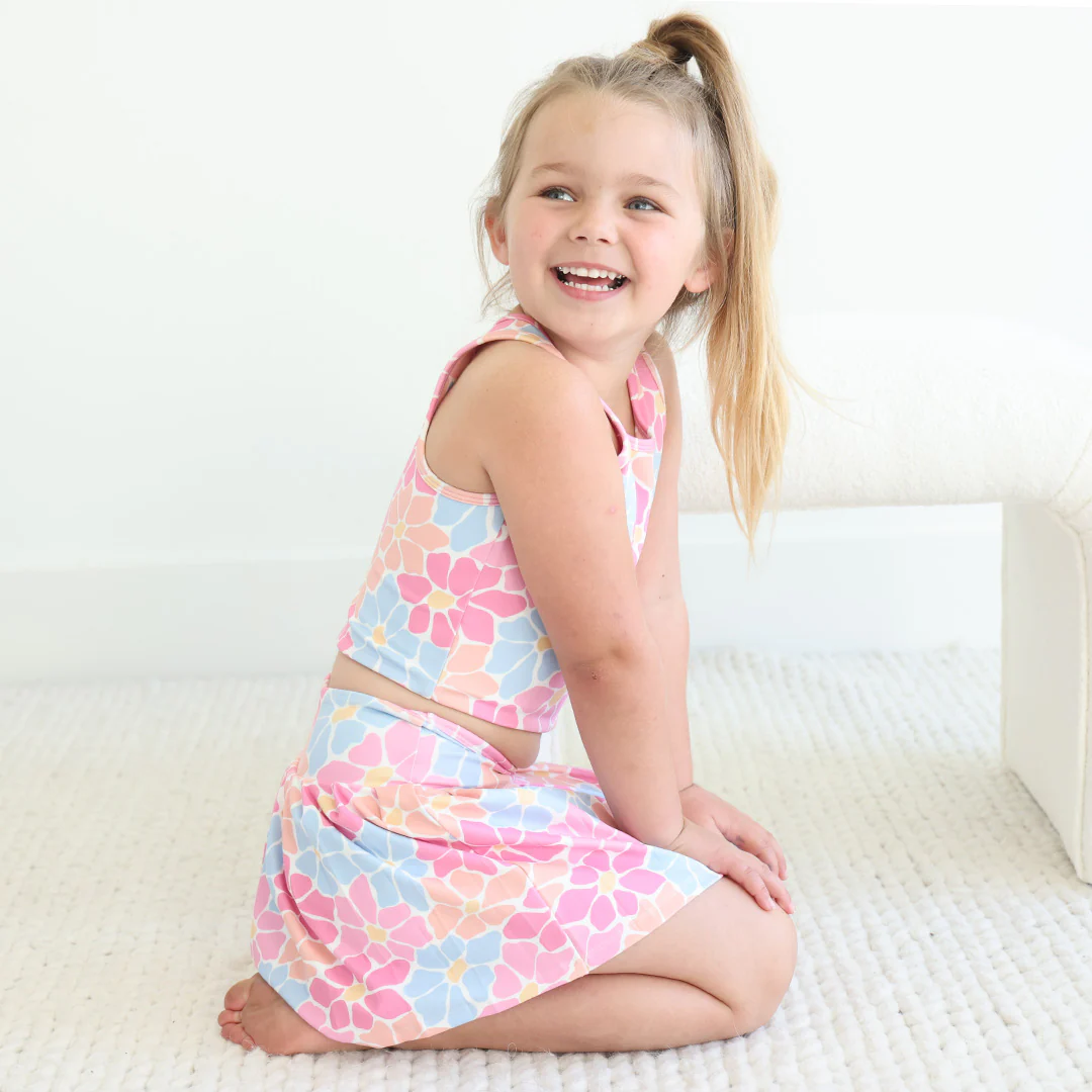 Kids CloudActive™ Athletic Pleated Skirt | Power Flowers - Image 5