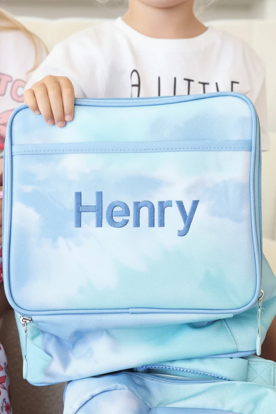 Kids Embroidered Lunchbox | Tie-Dye Skies