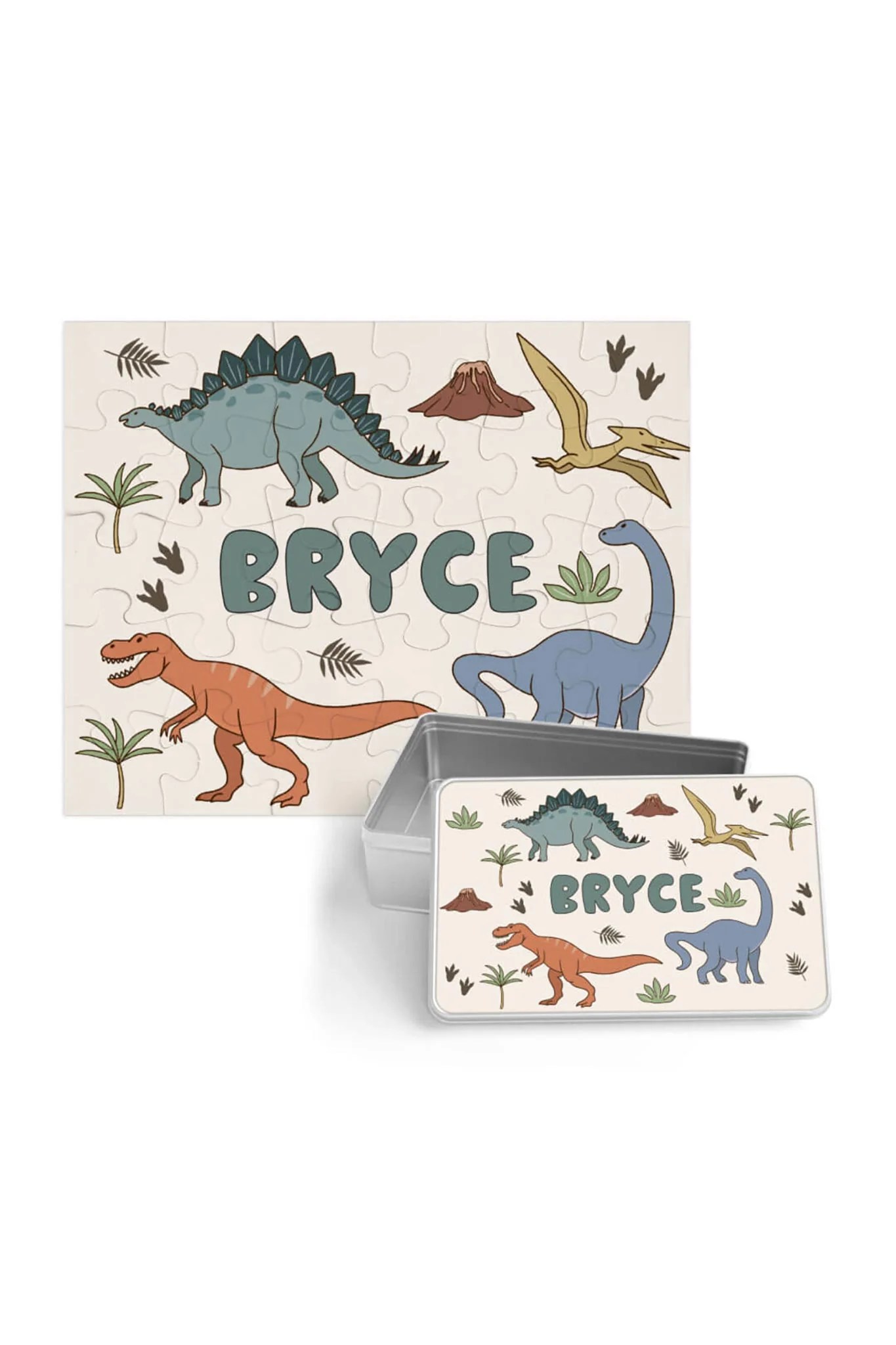 Kids Personalized 30 Piece Puzzle | Dino Dude - Image 3