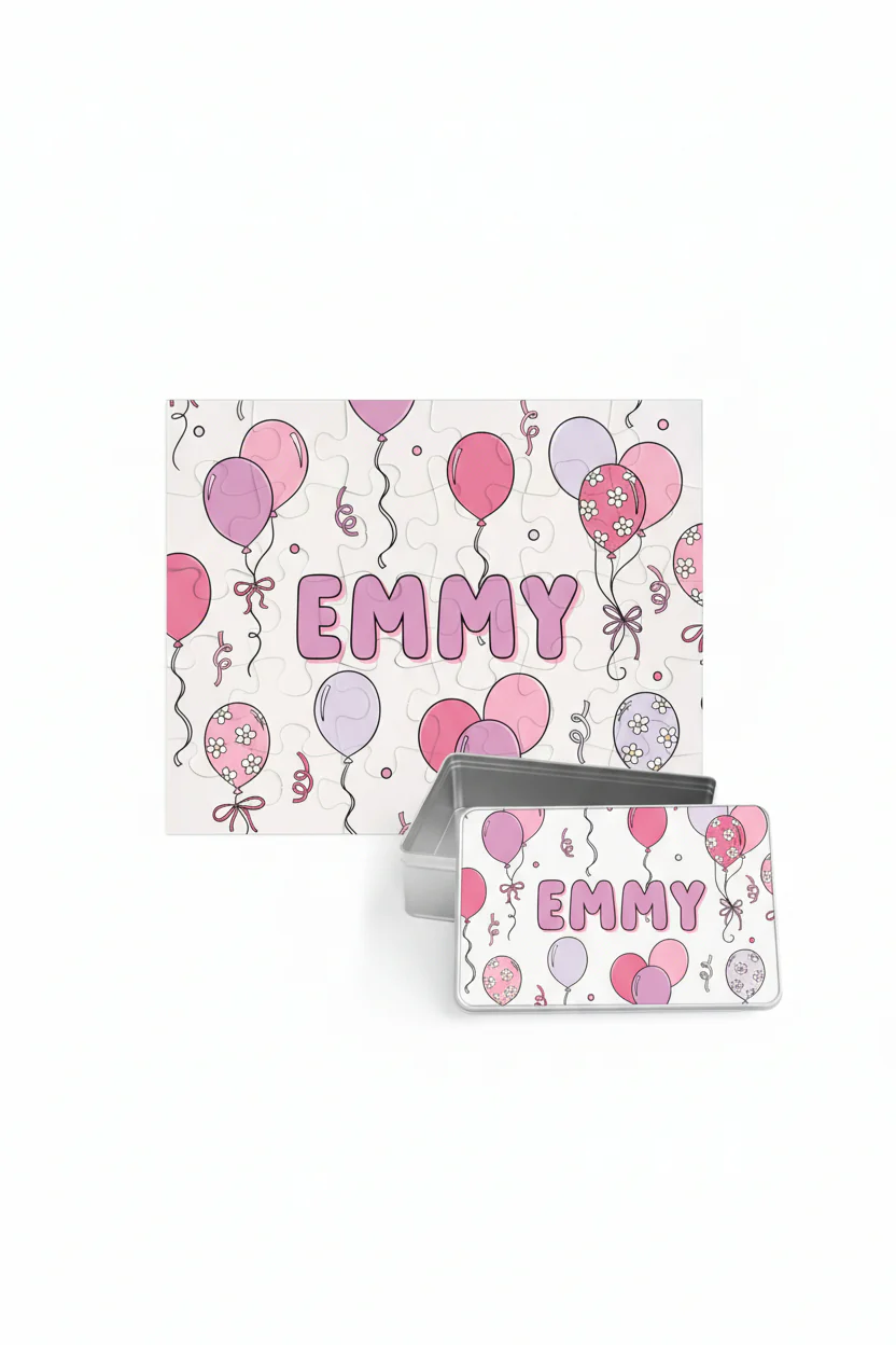 Kids Personalized 30 Piece Puzzle | Party Time Pink - Image 3