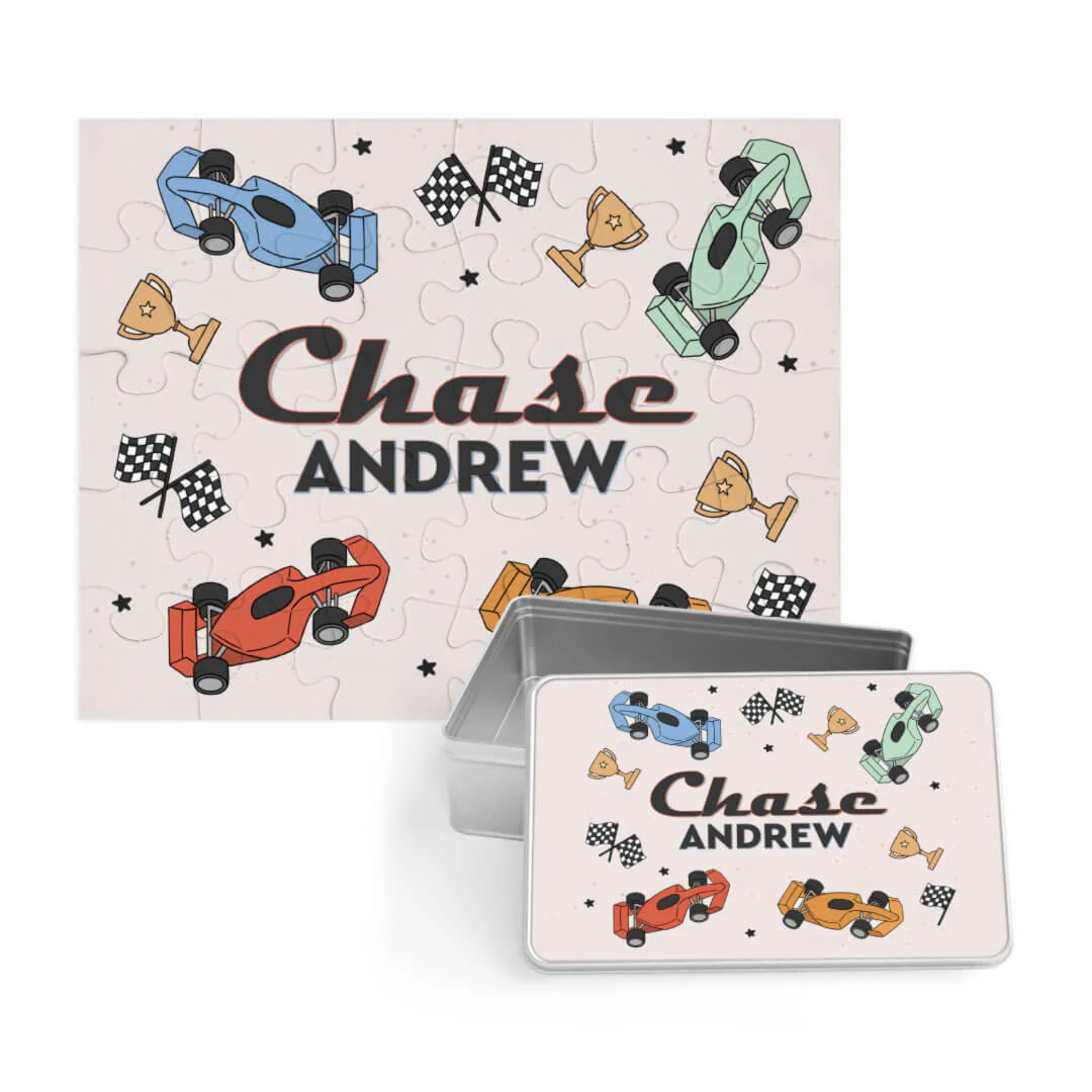 Kids Personalized 30 Piece Puzzle | Pit Crew - Image 2