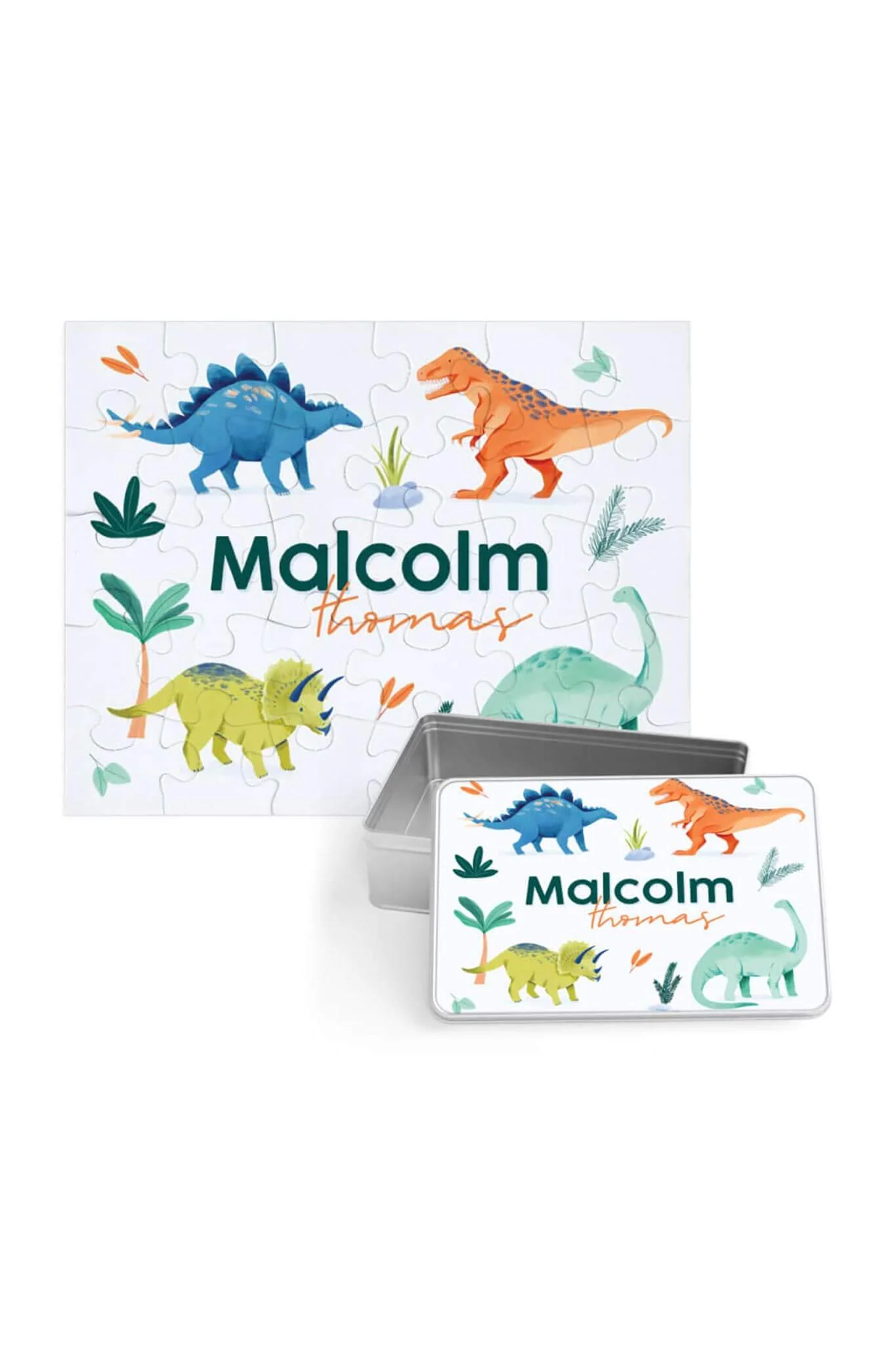Kids Personalized 30 Piece Puzzle | Prehistoric World - Image 3