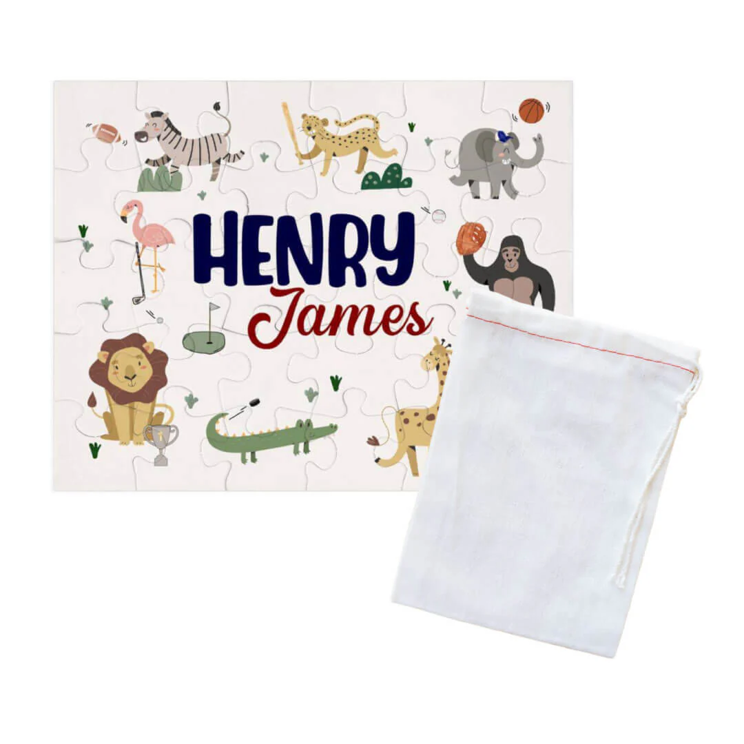Kids Personalized 30 Piece Puzzle | Safari Games - Image 3