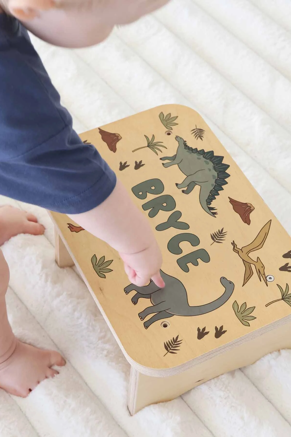 Kids Personalized Step Stool | Dino Dude