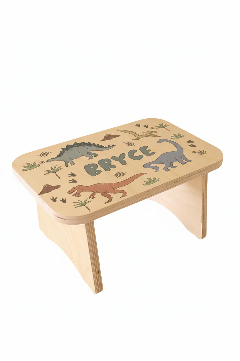 Kids Personalized Step Stool | Dino Dude - Image 2
