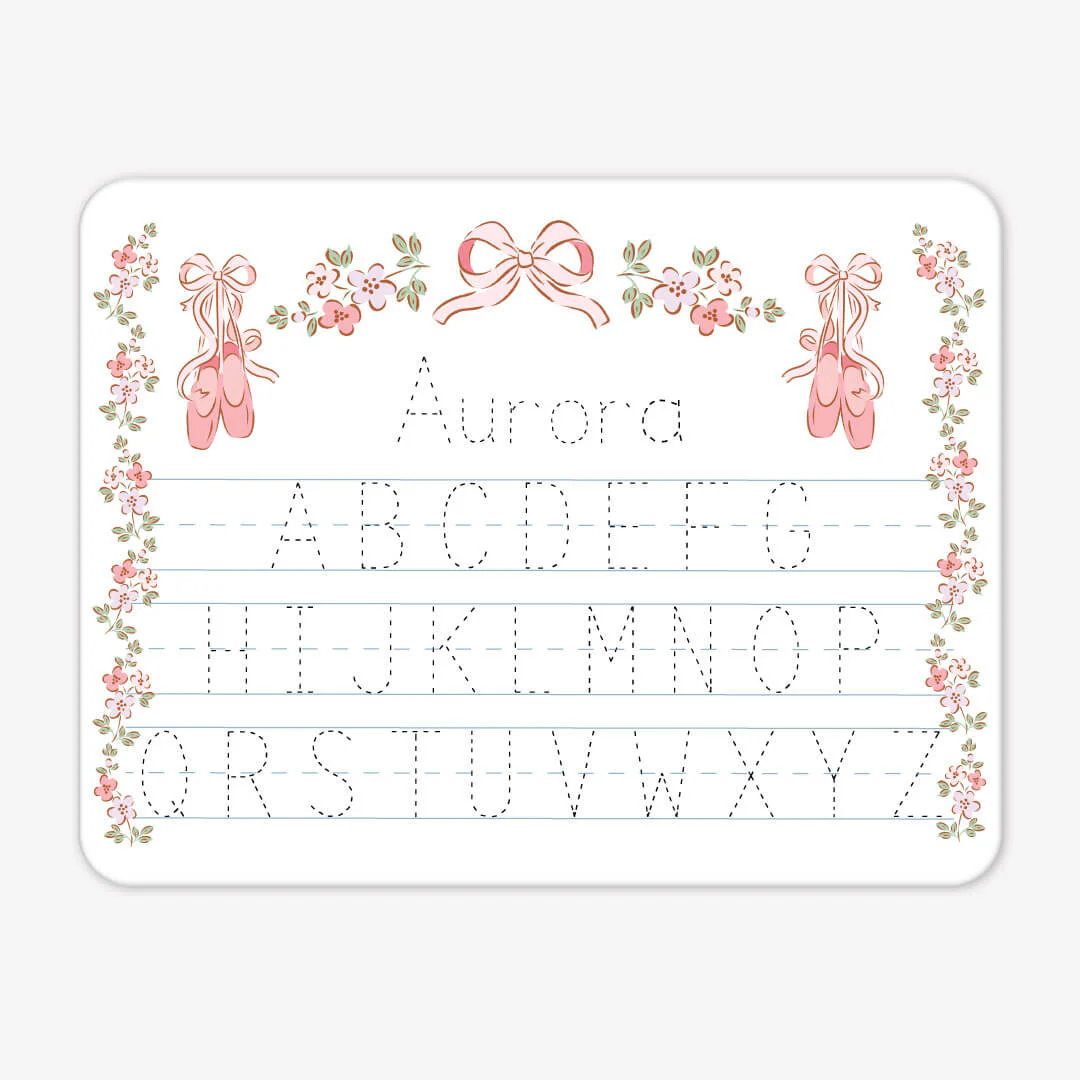 Kids Personalized Whiteboard | Ballet Blossoms