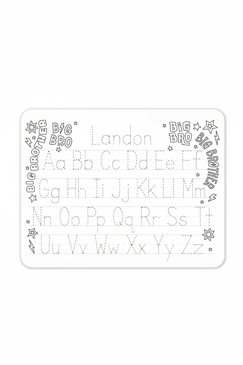 Kids Personalized Whiteboard | Big Bro