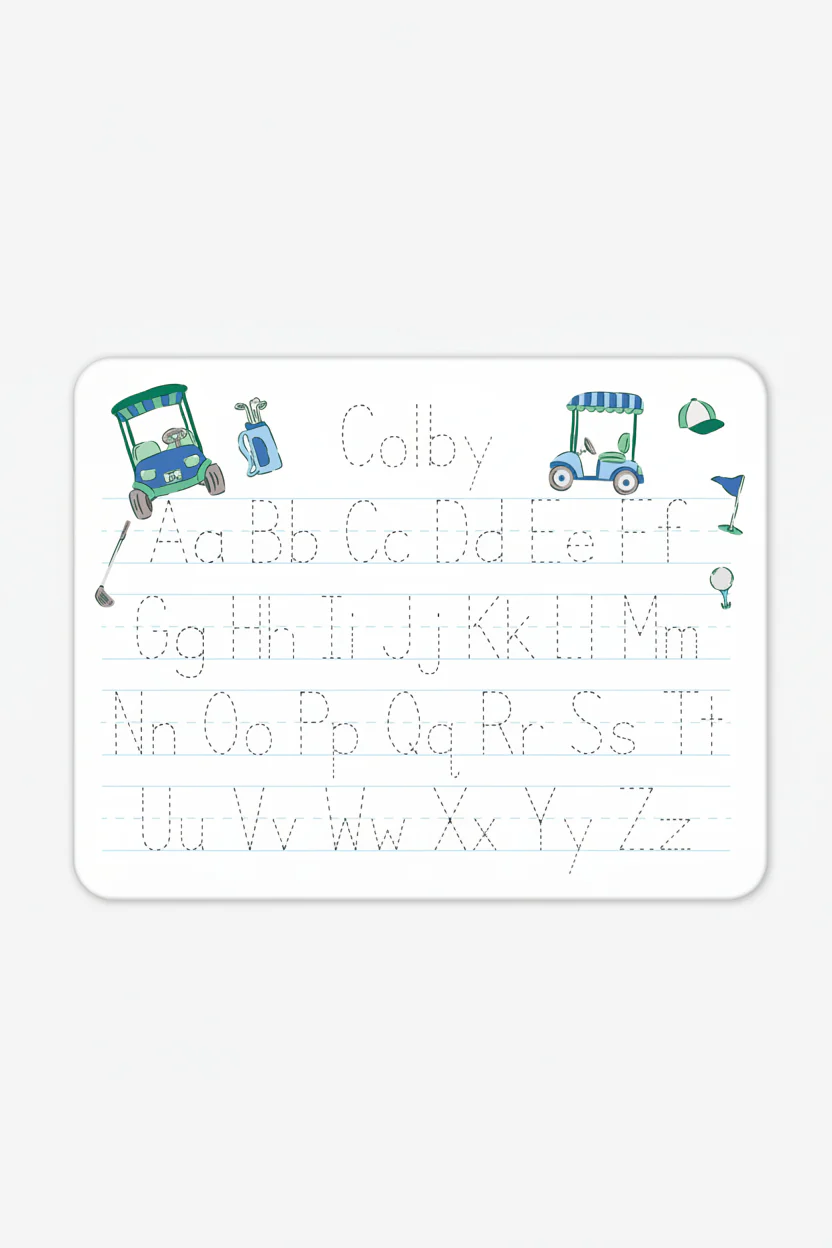 Kids Personalized Whiteboard | Birdie Babes Green
