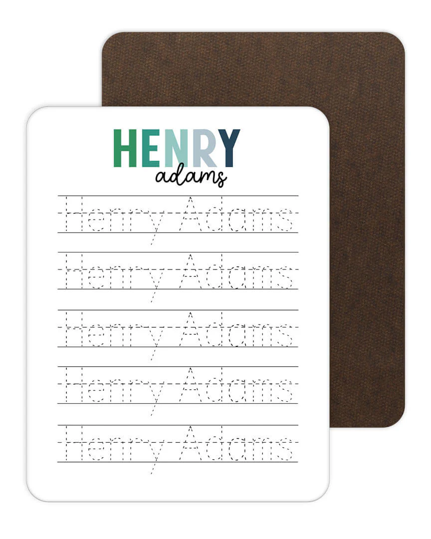Kids Personalized Whiteboard | Hello My Name Is - Green Apple - Image 2
