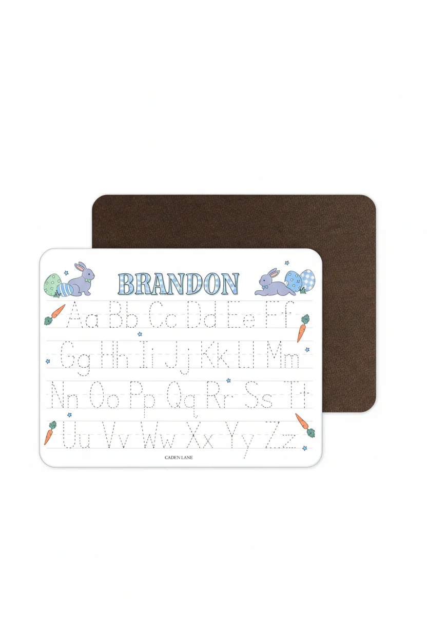 Kids Personalized Whiteboard | Hoppy Spring Blue - Image 2