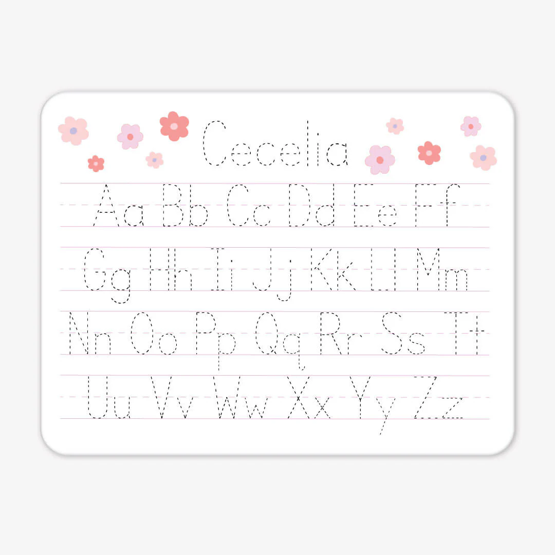 Kids Personalized Whiteboard | Simple Floral - Image 2